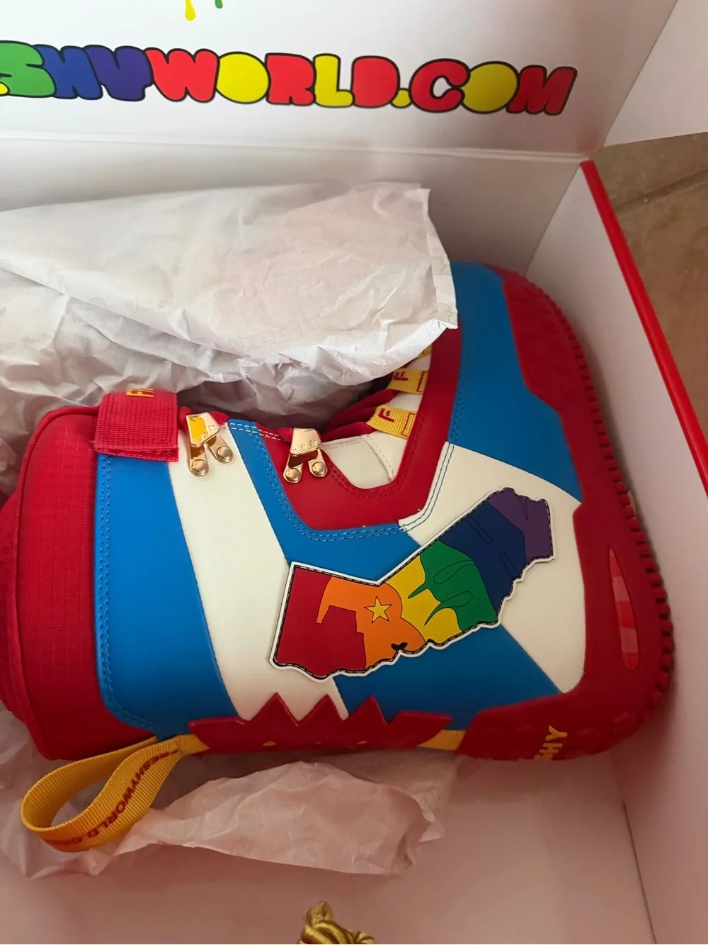 POW! Red & Blue Men's Rain & Snow Boots